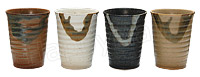 4 Tea Cups/Set, Assorted earth colors