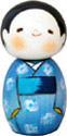 Kokeshi Doll, Young Man in Summer Cloth, 4.8H