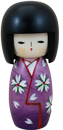 Lady in Purple, Kokeshi Doll 5.2H
