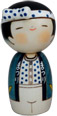 Japanese Wooden Doll, Festival Boy, 5.8H