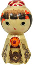 Kokeshi Doll, Flower Girl in Kimono, 5.25