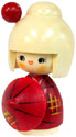 Kokeshi Doll, Girl with Umbrella, 4.25