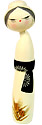 Kokeshi Doll, Lady in White, 9