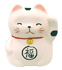 Cute Lucky Cat in White, w/ Left Hand Raised, 2