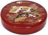 1-Tier Lacquer Tray, 11.5D - Crans & Fans