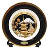 Pagoda Theme, Black on Black/White 8 Chokin Plate