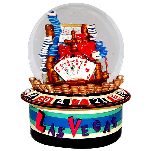 Las Vegas Souvenir - Casino Musical Snow Globe, 5.5H