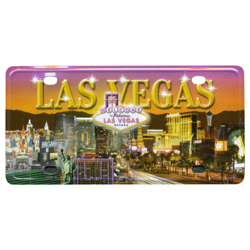 Las Vegas Strip Fridge Magnet - Miniature License Plate