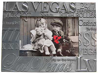 Modern  Frames  Vegas on Las Vegas Souvenir Picture Frame  Pewter