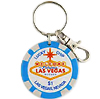 Las Vegas Key Chain, $1 Lucky Poker Chip Blue