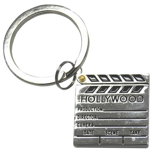 Hollywood Souvenir Directors Clapboard Key Chain (Silver)