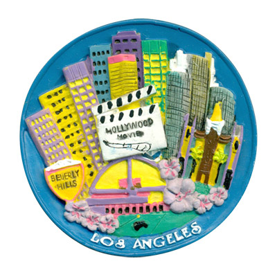 Los Angeles Mini Plaque - 3D Magnet