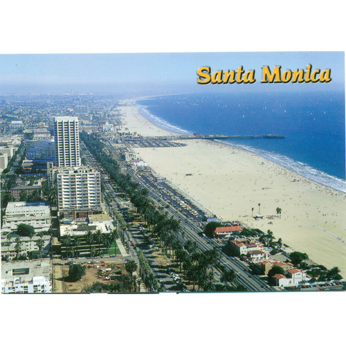 Santa Monica Beach Postcard, 4.5L x 6.5W