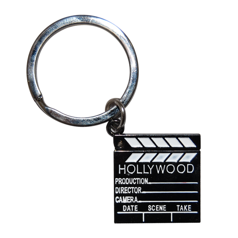 Hollywood Souvenir Directors Clapboard Key Chain (Black Nickel)