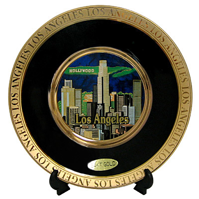 Los Angeles Chokin Plate - Blue/Black, 6D