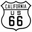 Route 66 California Die Cut Embossed Tin Sign, Ex-Large