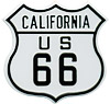Route 66 California Die Cut Embossed Tin Magnet