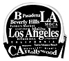 Los Angeles Gift - Coin Bag, Black/White Typography