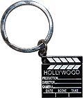 Hollywood Souvenir Directors Clapboard Key Chain (Black Nickel)