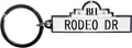 Beverly Hills Keychain - Rodeo Drive Street Sign