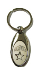 Hollywood Tear Shaped Keychain, Nickel Plated