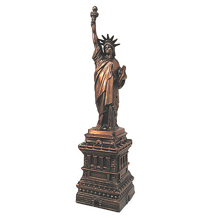 14.5H - Statue of Liberty Metal Replica in Copper