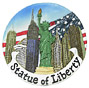 Statue of Liberty Mini Plate Magnet, 3D