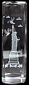 3D Laser-Etched Crystal - Large Statue of Liberty w/ Birds