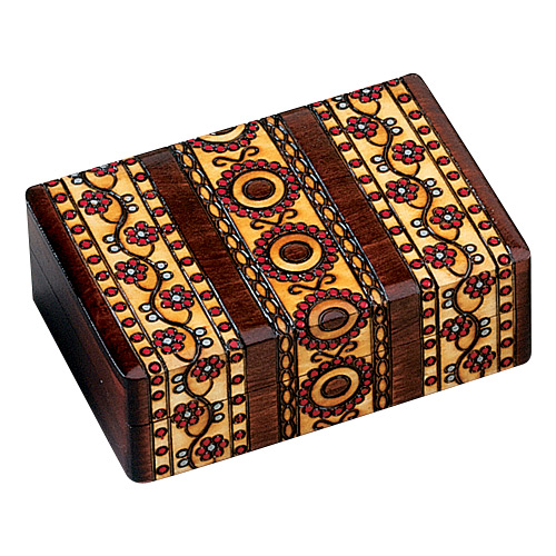 Carved Wood Box - Ornate Ribbon, 6L