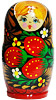 3 Miniature Russian Doll Set - 5 Nesting Dolls