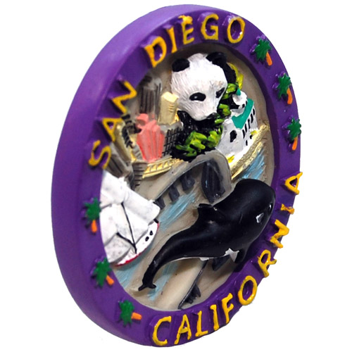 San Diego Magnet Collage Poly Resin, photo-1