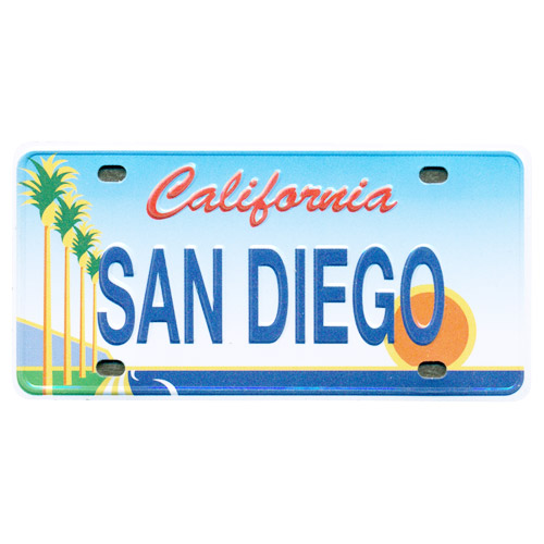 San Diego Souvenir Miniature License Plate Magnet