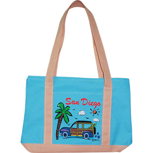 San Diego Souvenir Canvas Tote Bag Small, 10.5L