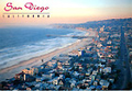 San Diego Beach View Postcard, 6.5L x 4.5W