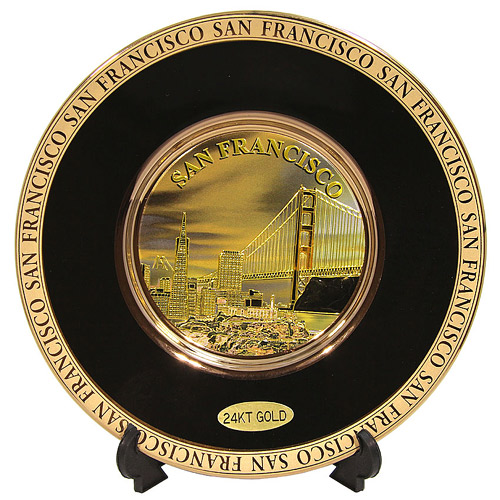 San Francisco Chokin Plate in Black, 6D