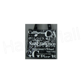 San Francisco City B/W Letter Tote Bag, Small