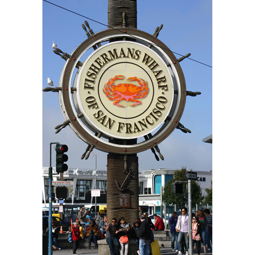 San Francisco Fishermans Wharf Souvenir Fridge Magnet, Metal, photo-2