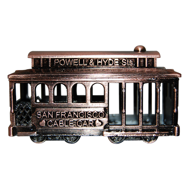 San Francisco Cable Car Pencil Sharpener, Antique Copper