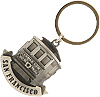 San Francisco - Cable Car Frontview Pewter Metal Key Chain