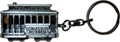 San Francisco 3D Cable Car Key Chain - Pewter