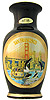 24K Gold Chokin Vase in Black - San Francisco