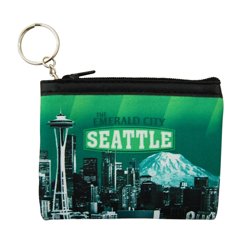 Seattle Small Zipped Purse, the Emerald City