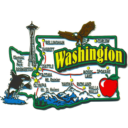 Washington State - Refrigerator Magnet