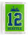 Seattle No.12 Neon Green Fridge Magnet, Acrylic
