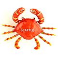 Seattle Souvenir Magnet - Red Wiggly Crab