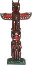 Seattle Totem Pole Fridge Magnet, 4H
