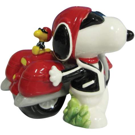 Joe Cool & Motorcycle S&P Shakers - Peanuts Character Figurine