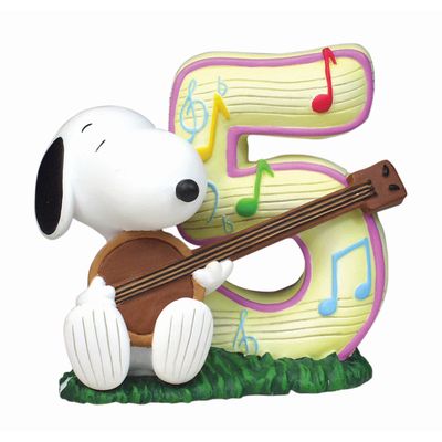 Snoopy Birthday Figurine, No. 5, 2-3/4H