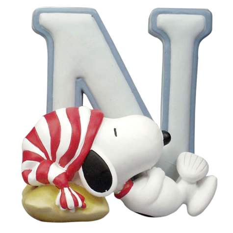 Snoopy Figurine - Letter N