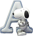 Snoopy Figurine - Letter A, 2.75H